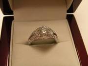 14K White Gold .63 Carat Diamond Engagement Ring