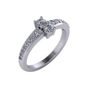 Buy Two Stone Diamond Engagement Ring